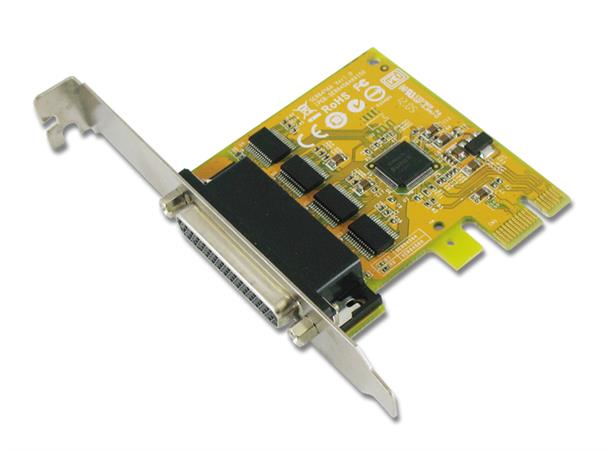 Sunix PCI Express 4xSerieport Universal 4 Stk RS232 9-Pin ESD 